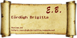 Eördögh Brigitta névjegykártya