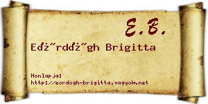 Eördögh Brigitta névjegykártya