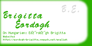 brigitta eordogh business card