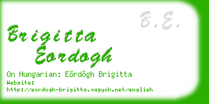 brigitta eordogh business card